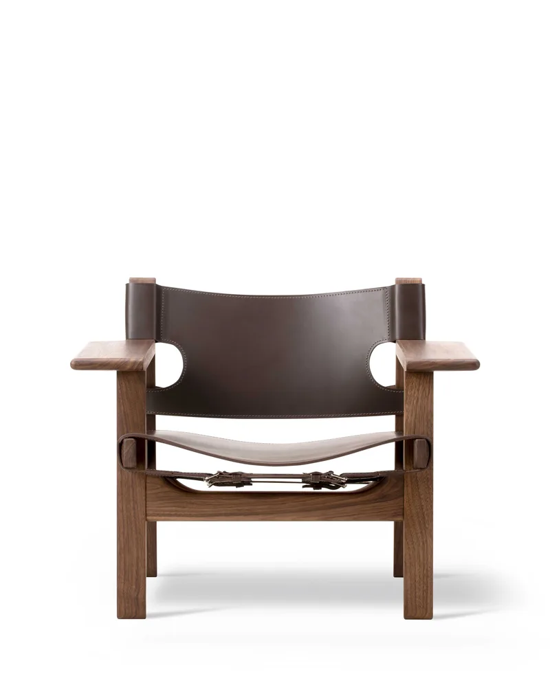 The Spanish Chair by Fredericia in Leather, dark brown, Walnut oiled – product photo 8 of 8