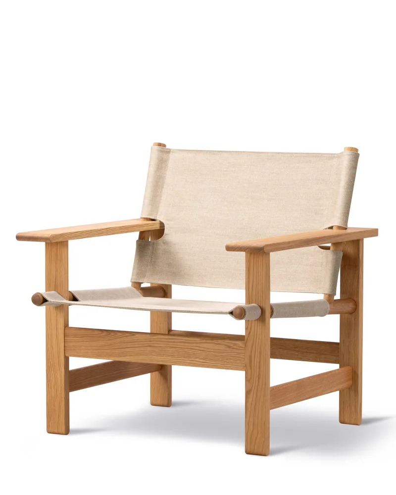 The Canvas Chair van Fredericia in Natural canvas, Oak oil, FSC Mix 70% – productfoto 1 van 4