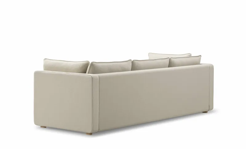 Jota Sofa, 3 seater, 231 cm van Fredericia in Vidar 146, Oak light oil, FSC Mix 70%, Arm cushions included – productfoto 5 van 6