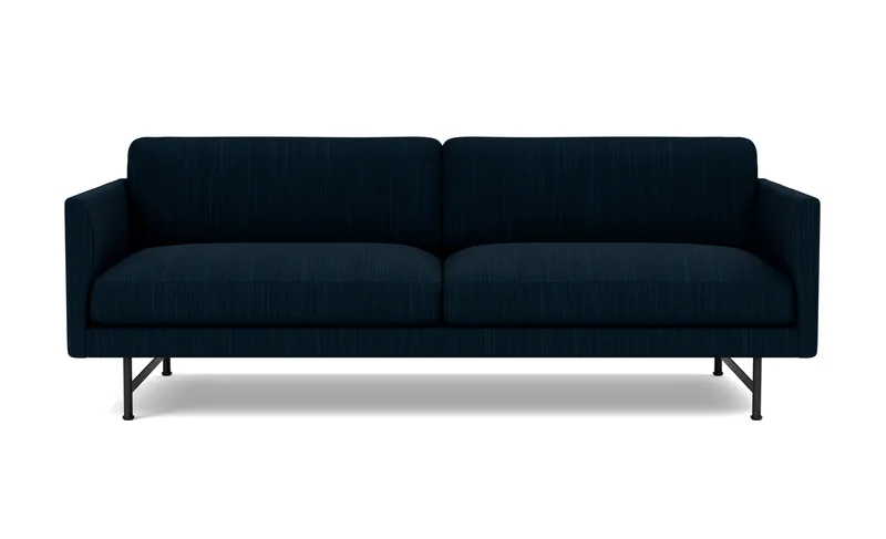 Calmo Sofa, 2½ seater, 200 cm van Fredericia in Sunniva 783, Black – productfoto