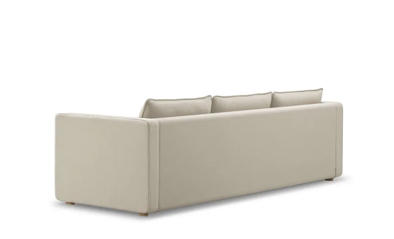 Jota Sofa, 3 seater, 231 cm van Fredericia in Vidar 146, Oak light oil, FSC Mix 70%, Arm cushions not included – productfoto 3 van 4