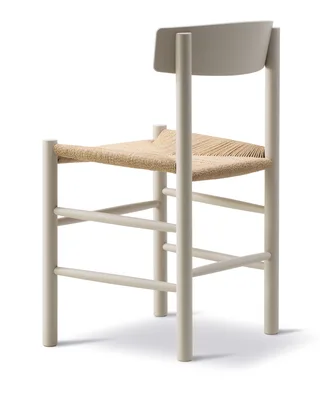 J39 Mogensen Chair van Fredericia in Natural paper cord, Beech pebble grey, FSC Mix 70% – productfoto 5 van 9