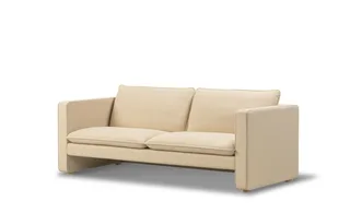 Jota Sofa, 2 seater, 185 cm by Fredericia in Vidar 323, Oak light oil, FSC Mix 70%, Arm cushions not included – product photo 1 of 4