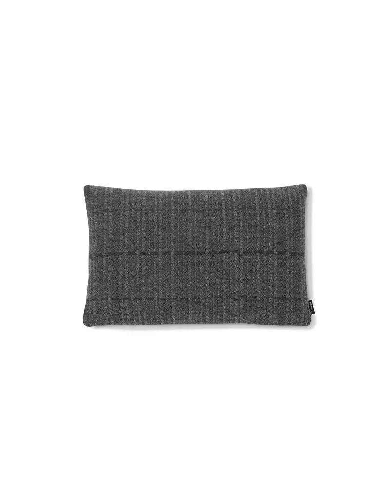 Grid Decorative Cushion by Fredericia in Dark Grey tone in tone – product photo 2 of 2