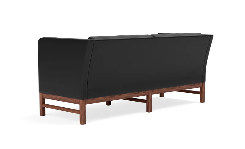 EJ315 Sofa, 2½ seater, 180 cm van Fredericia in Leather Omni 301, Black, Walnut oil treated – productfoto 3 van 4