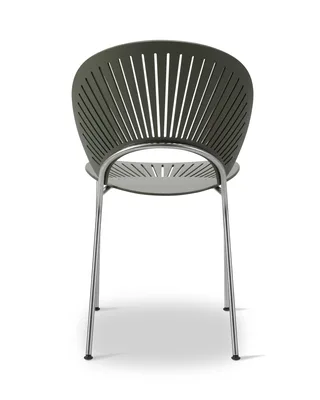 Trinidad de Fredericia en Beech khaki green, FSC Mix 70%, Chrome – photo du produit 5 sur 7