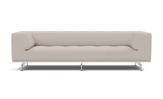 Delphi Sofa, 3 seater, 240cm by Fredericia in Steelcut Trio, 213, Brushed aluminium – product photo 4 of 4