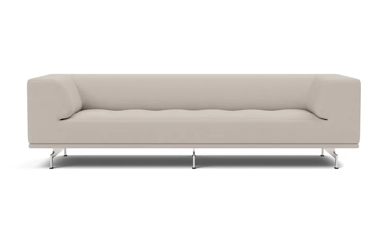 Delphi Sofa, 3 seater, 240cm by Fredericia in Steelcut Trio, 213, Brushed aluminium – product photo 4 of 4