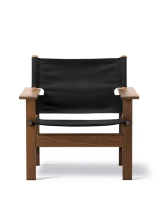 The Canvas Chair by Fredericia in Black canvas, Smoked oak, olied, FSC Mix 70% – product photo 5 of 5