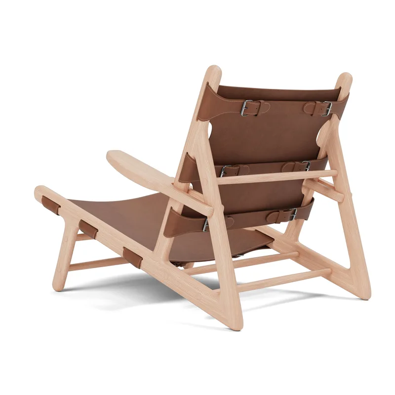 The Hunting Chair de Fredericia en Leather, cognac, Oak light oil, FSC Mix 70% – photo du produit 3 sur 4