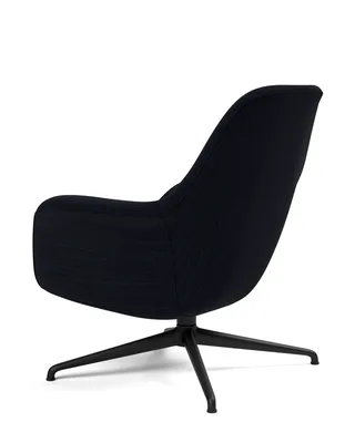 Swoon Lounge Petit Swivel base van Fredericia in Sunniva 192, Swivel base black – productfoto 3 van 4