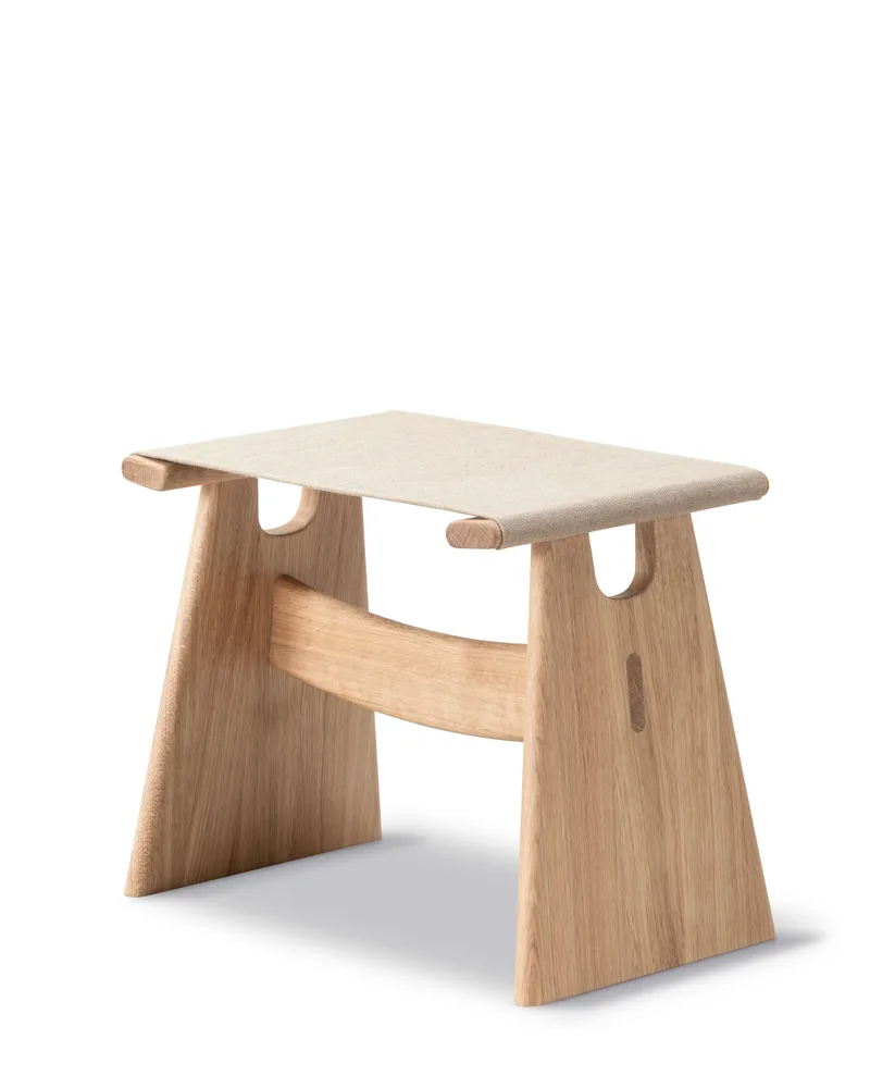 Seto Stool von Fredericia in Natural canvas, Oak light oil – FSC Mix 70% – Produktfoto 3 von 6
