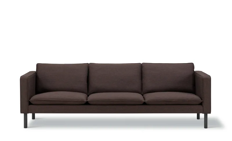 Jota Sofa on Legs, 3-pers., 231 cm von Fredericia in Technicolour 370, Oak black lacquer FSC Mix 70%, Arm cushions not included – Produktfoto 4 von 4