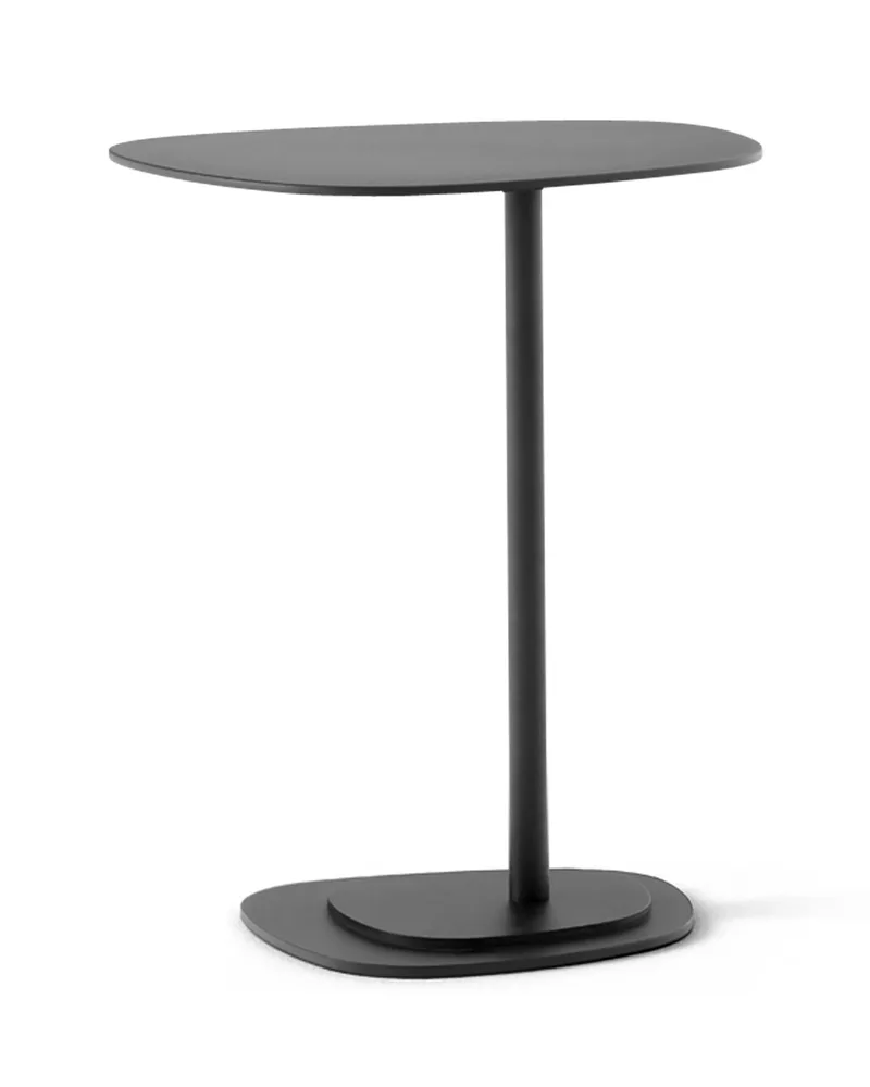 Insula Piccolo Table van Fredericia in Aluminium, textured black lacquer, 58 cm – productfoto