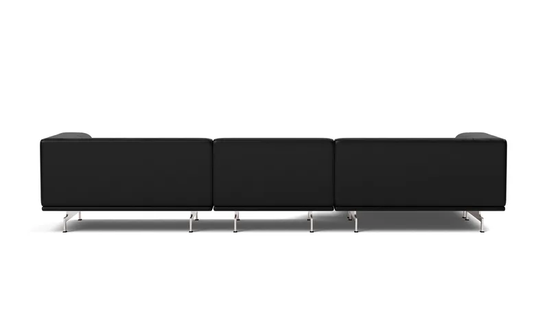 Delphi Elements - Configuration A van Fredericia in Leather Max 98, Black, Brushed aluminium – productfoto 2 van 4