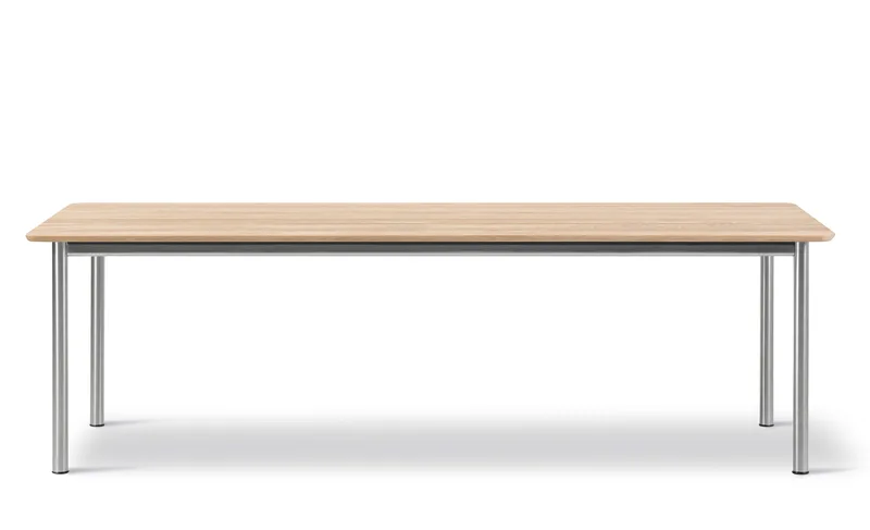 Plan Table 240 x 100 cm by Fredericia in Oak light oil, FSC Mix 70%, Brushed steel, 240 × 100 cm, height 73 cm – product photo 2 of 2
