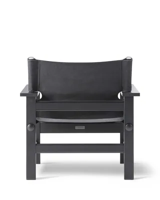 The Canvas Chair de Fredericia en Black canvas, Oak black lacquer, FSC Mix 70% – photo du produit 3 sur 6