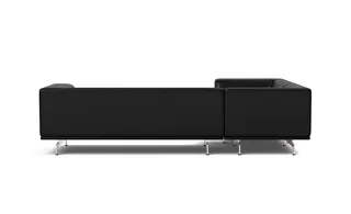 Delphi Elements - Configuration B by Fredericia in Leather Max 98, Black, Brushed aluminium – product photo 2 of 4
