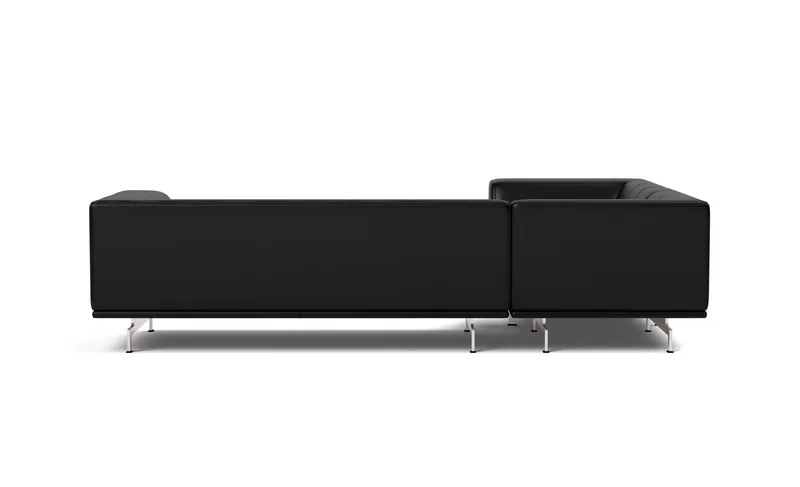 Delphi Elements - Configuration B by Fredericia in Leather Max 98, Black, Brushed aluminium – product photo 2 of 4