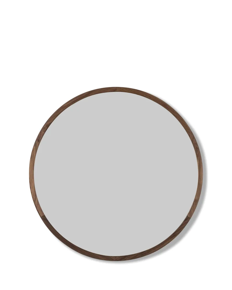 Silhouette Mirror Ø100 by Fredericia in Walnut oil – product photo