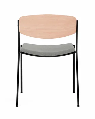 Lynderup Chair Seat upholstered by Fredericia in Re-Wool 128, Oak lacquer, FSC Mix 70%, Black lacquer – product photo 2 of 4