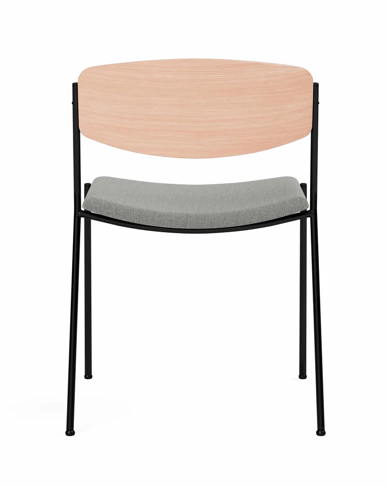 Lynderup Chair Seat upholstered by Fredericia in Re-Wool 128, Oak lacquer, FSC Mix 70%, Black lacquer – product photo 2 of 4