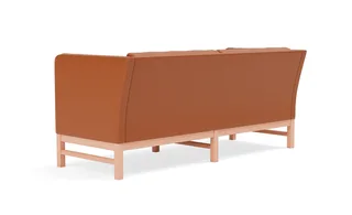 EJ315 Sofa, 2½ seater, 180 cm by Fredericia in Leather Max 95, Cognac, Oak light oil – product photo 3 of 4
