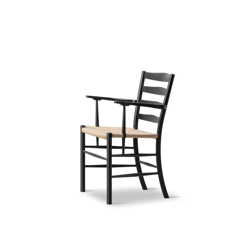 Klint Armchair by Fredericia in Natural paper cord, Oak black lacquer, FSC Mix 70% – product photo 2 of 5
