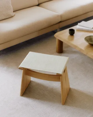 Seto Stool von Fredericia in Natural canvas, Oak light oil – FSC Mix 70% – Ambientefoto 4 von 6