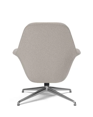 Swoon Lounge Petit Swivel base van Fredericia in Elle 230, Swivel base polished aluminium – productfoto 2 van 4