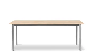 Plan Table by Fredericia in Oak light oil, FSC Mix 70%, Brushed steel, 200 × 100 cm, height 73 cm – product photo 2 of 2