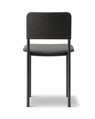 Plan Chair Fully Upholstered von Fredericia in Re-Wool 198, Black – Produktfoto 2 von 4