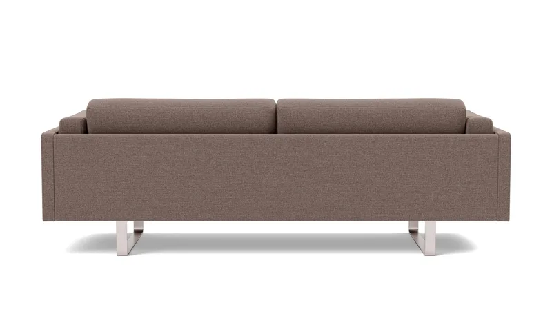 EJ280 Sofa, 3 seater, 240 cm by Fredericia in Erik 9998 Broken Grey, Brushed chrome, sledge base (High) – product photo 2 of 4