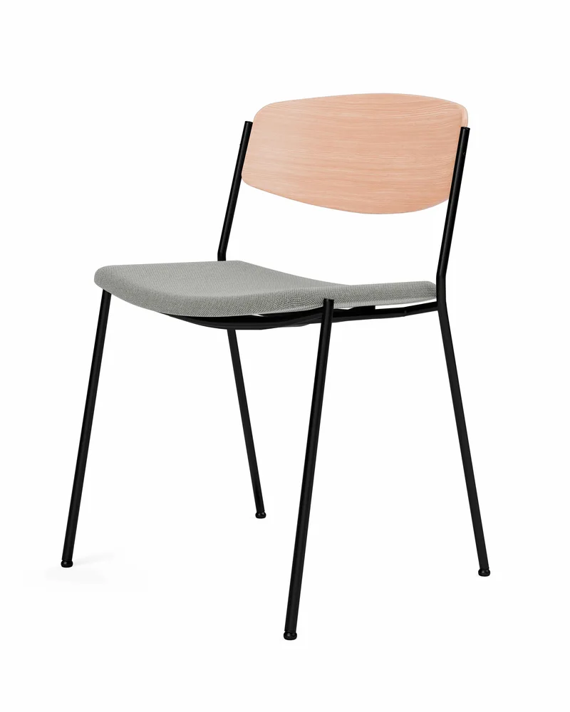 Lynderup Chair Seat upholstered by Fredericia in Re-Wool 128, Oak lacquer, FSC Mix 70%, Black lacquer – product photo 1 of 4