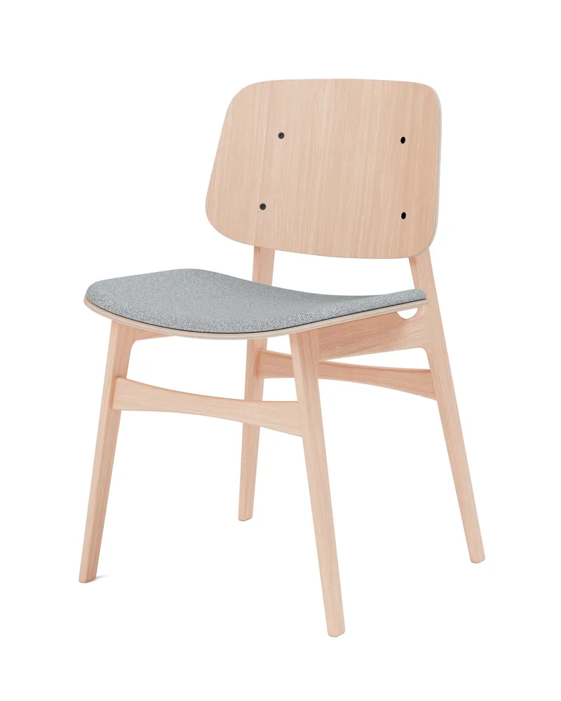 Søborg Wood Base Seat upholstered by Fredericia in Hallingdal 130, Oak lacquer, FSC Mix 70% – product photo 1 of 4