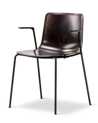 Pato Paper 4 Leg Armchair de Fredericia en Papershell w/black screws, FSC Mix 70%, Black – photo du produit 1 sur 4