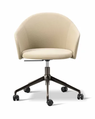 Gomo Armchair Swivel Base 5-star by Fredericia in Mylla 221, Flint – product photo 2 of 2