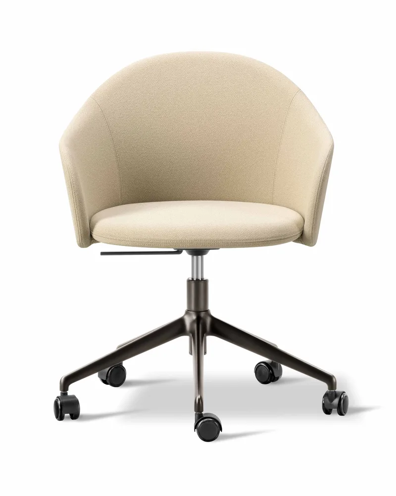 Gomo Armchair Swivel Base 5-star by Fredericia in Mylla 221, Flint – product photo 2 of 2