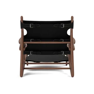 The Hunting Chair von Fredericia in Leather, black, Smoked oak, olied, FSC Mix 70% – Produktfoto 2 von 4