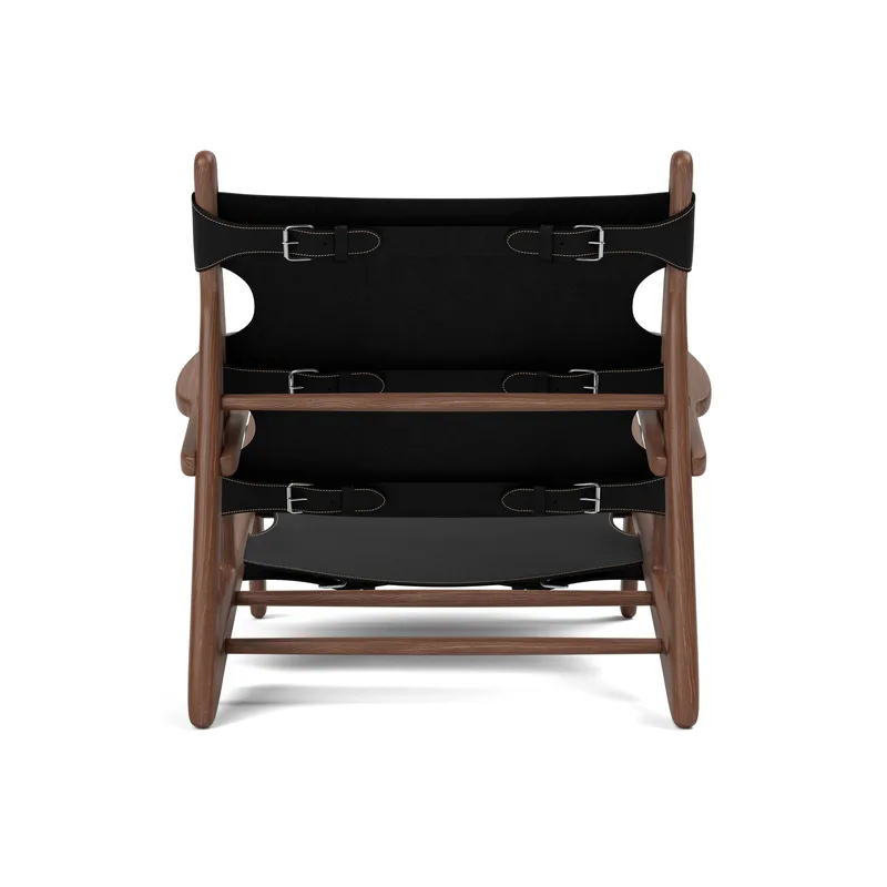 The Hunting Chair von Fredericia in Leather, black, Smoked oak, olied, FSC Mix 70% – Produktfoto 2 von 4