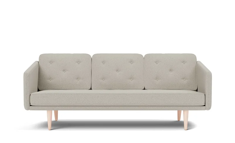 No. 1 Sofa, 3 seater, 206 cm von Fredericia in Bardal 220, Oak soap treated, FSC Mix 70% – Produktfoto