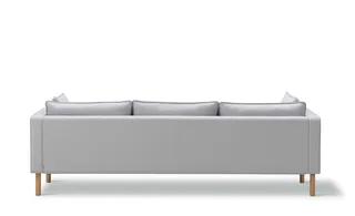 Jota Sofa on Legs, 3-pers., 231 cm by Fredericia in Twillwool 1001, Oak light oil, FSC Mix 70%, Arm cushions included – product photo 2 of 4
