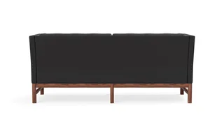 EJ315 Sofa, 2½ seater, 180 cm van Fredericia in Leather Omni 301, Black, Walnut oil treated – productfoto 2 van 4