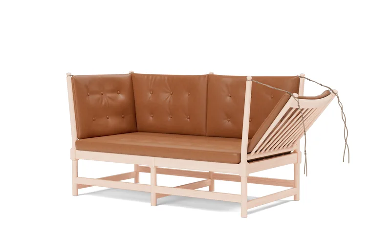 The Spoke-Back Sofa by Fredericia in Leather Max 95, Cognac, Oak soap, FSC Mix 70% – product photo 1 of 4