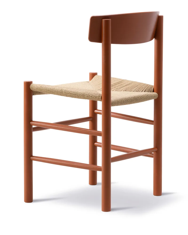 J39 Mogensen Chair by Fredericia in Natural paper cord, Beech Heritage red, FSC Mix 70% – product photo 7 of 8