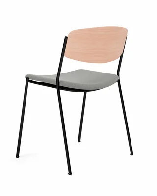 Lynderup Chair Seat upholstered by Fredericia in Re-Wool 128, Oak lacquer, FSC Mix 70%, Black lacquer – product photo 3 of 4
