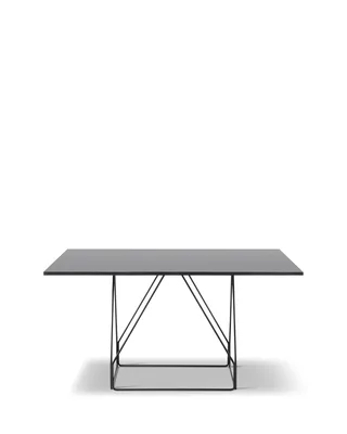 JG Table, 140x140 cm de Fredericia en Black linoleum, Black lacquer, Black oak – photo du produit 2 sur 2