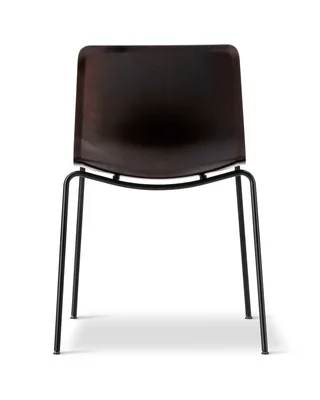 Pato Paper 4 Leg Chair by Fredericia in Papershell w/black screws, FSC Mix 70%, Black – product photo 2 of 4
