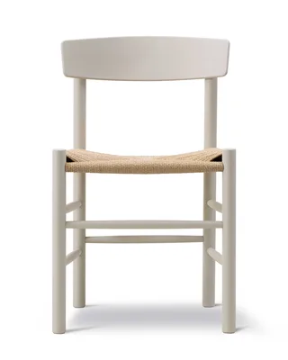 J39 Mogensen Chair van Fredericia in Natural paper cord, Beech pebble grey, FSC Mix 70% – productfoto 9 van 9