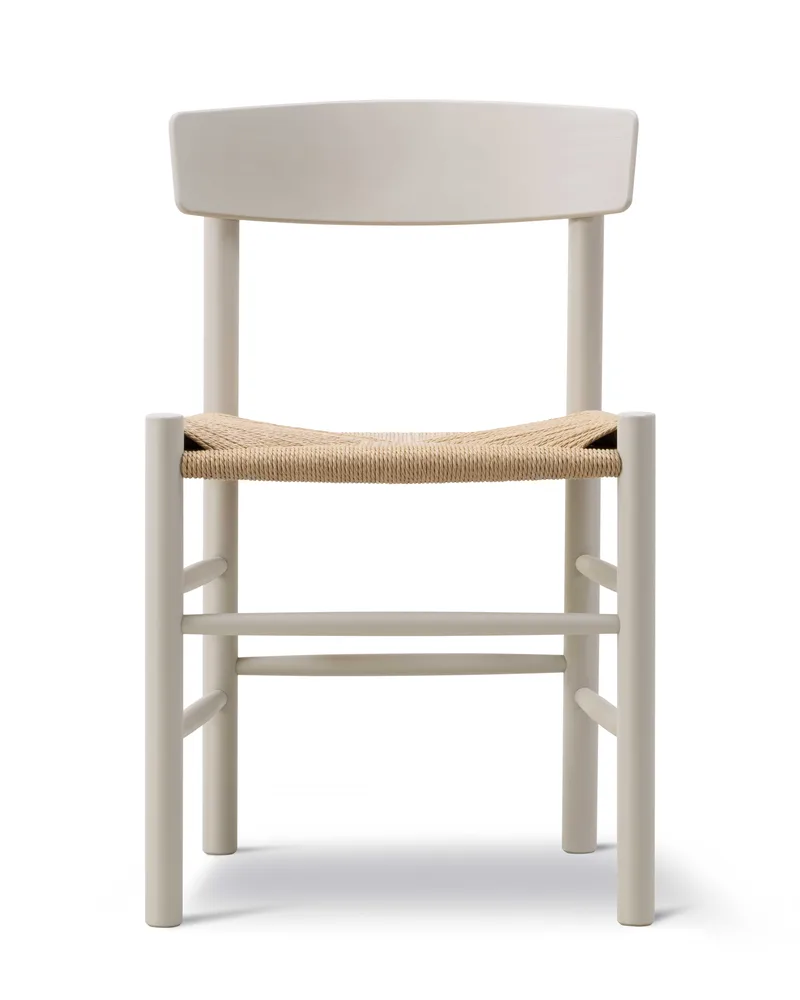 J39 Mogensen Chair van Fredericia in Natural paper cord, Beech pebble grey, FSC Mix 70% – productfoto 9 van 9